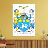 Flinn Family Crest Canvas Afdruk (Insitu (Woonkamer))