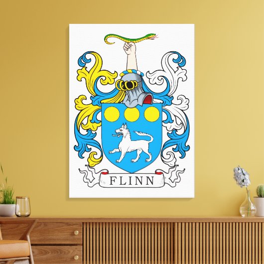 Flinn Family Crest Canvas Afdruk (Insitu (Woonkamer))