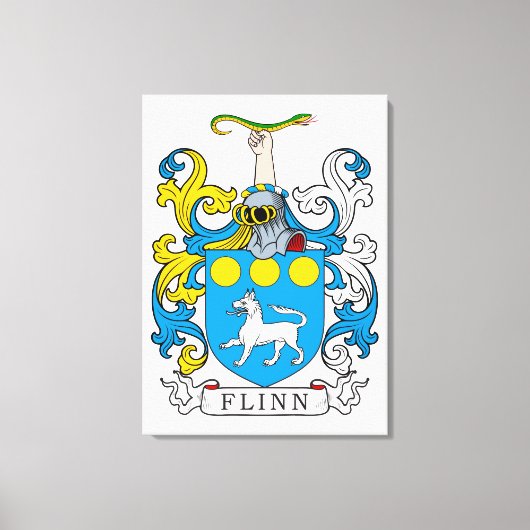 Flinn Family Crest Canvas Afdruk (Voorkant)