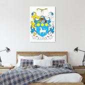 Flinn Family Crest Canvas Afdruk (Insitu (Slaapkamer))