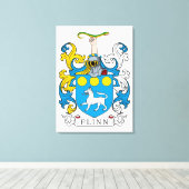 Flinn Family Crest Canvas Afdruk (Insitu (Houten vloer))