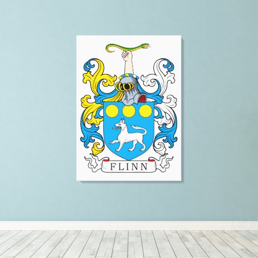 Flinn Family Crest Canvas Afdruk (Insitu (Houten vloer))