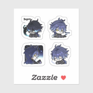 Flins Genshin Impact 4 stuks stickerblad Sticker