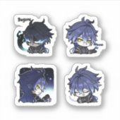 Flins Genshin Impact 4 stuks stickerblad Sticker (Voorkant)