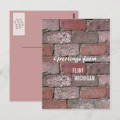 Flint Bricks Briefkaart (Voorkant / Achterkant)