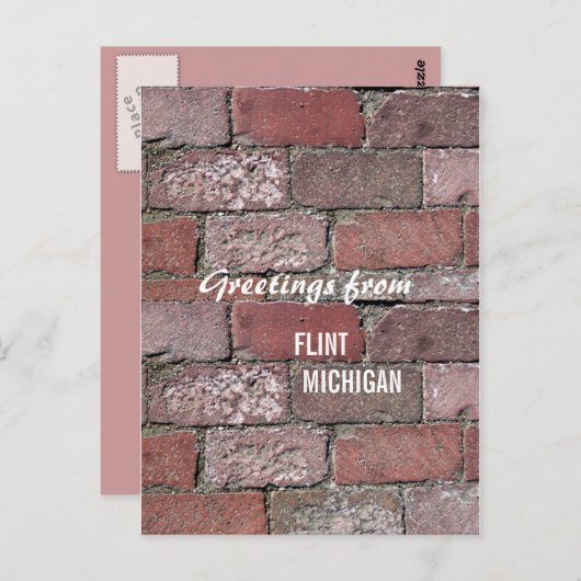 Flint Bricks Briefkaart (Voorkant / Achterkant)