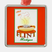 FLINT CONEY eilandversiering Metalen Ornament (Voorkant)