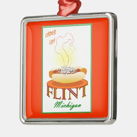 FLINT CONEY eilandversiering Metalen Ornament (Links)