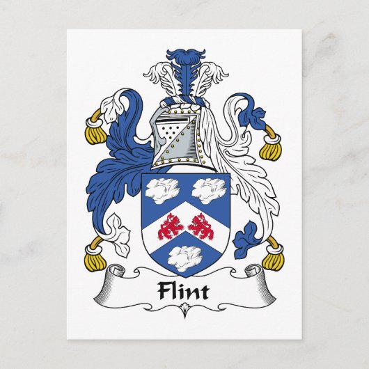 Flint Family Crest Briefkaart (Voorkant)