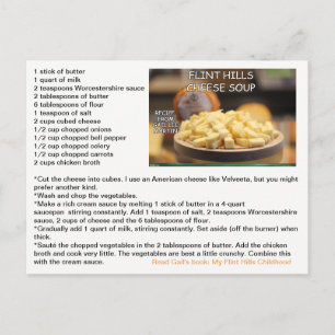 Flint Hills Cheese Soup Recipe Briefkaart