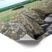 Flint Hills, Kansas, gestapelde Stone Fence Poster (Hoek)