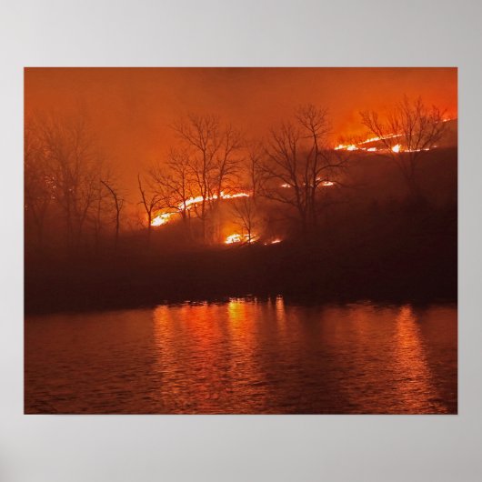 Flint Hills Kansas Prairie Burn Poster (Voorkant)
