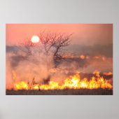Flint Hills Kansas Prairie Burn Poster (Voorkant)
