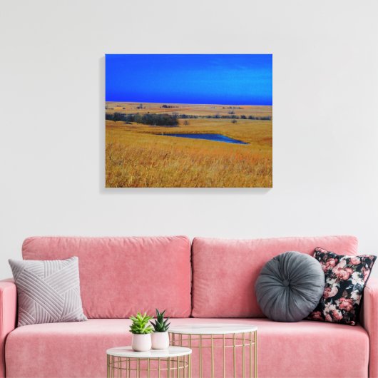 Flint HIlls of Kansas Canvas Print (Insitu (Woonkamer))