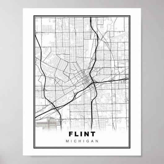 Flint Kaart Poster (Voorkant)