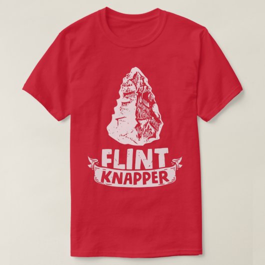 Flint Knapper Arrowiad Stone collectors History T-shirt (Design voorkant)