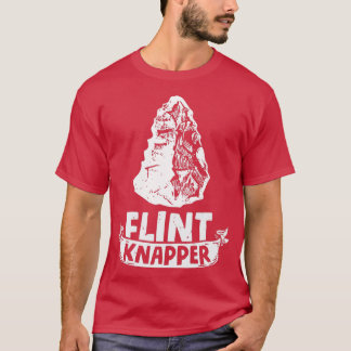 Flint Knapper Arrowiad Stone collectors History T-shirt