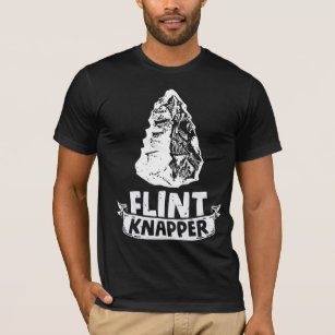 Flint Knapper Arrowiad Stone collectors History T-shirt
