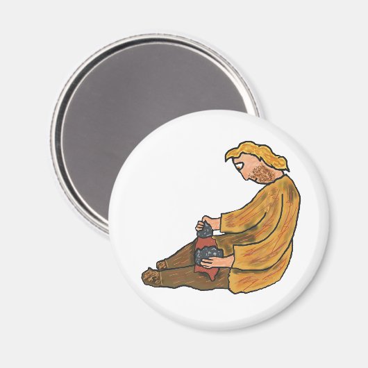 Flint Knapping Magneet (Voorkant / Achterkant)