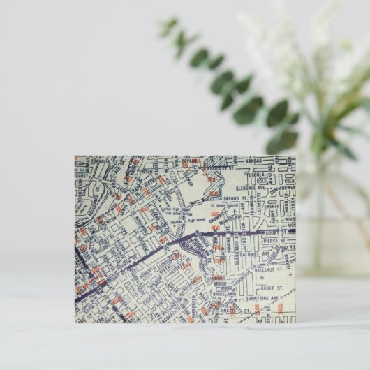 Flint, MI  kaart (Staand voorkant)