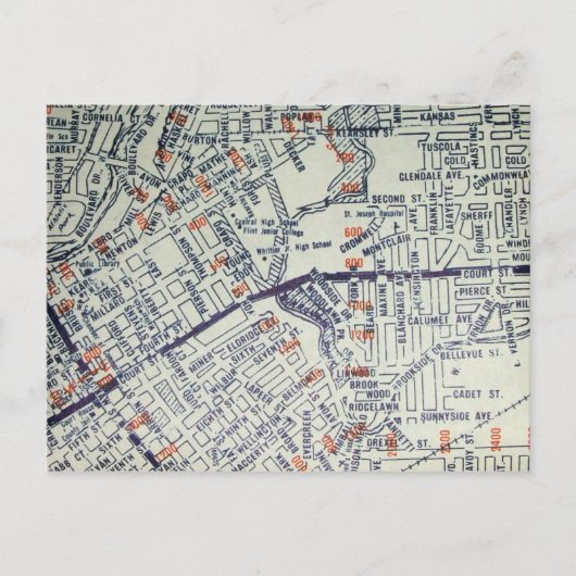 Flint, MI  kaart (Voorkant)