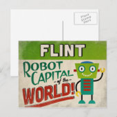 Flint Michigan Robot - Funny Briefkaart (Voorkant / Achterkant)