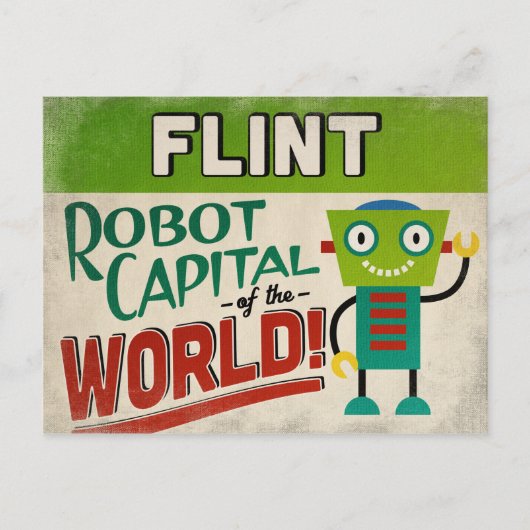 Flint Michigan Robot - Funny Briefkaart (Voorkant)