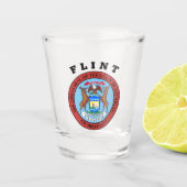 Flint, Michigan Shot Glas (Voorkant)