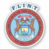 Flint - MICHIGAN Sticker (Voorkant)