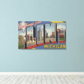 Flint, MichiganLarge Letter ScenesFlint, MI 2 Canvas Afdruk (Insitu (Houten vloer))