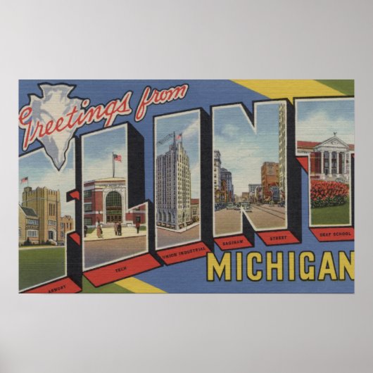 Flint, MichiganLarge Letter ScenesFlint, MI 2 Poster (Voorkant)