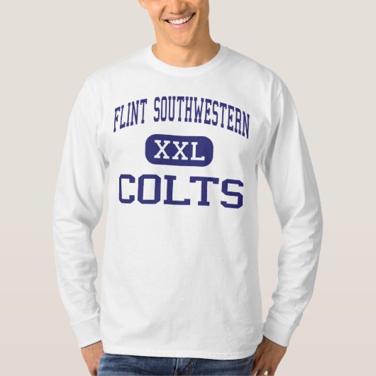Flint Southwestern - Colts - High - Flint Michigan T-shirt (Voorkant)