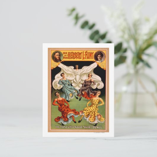 Flints Hypnotic Skirt Dance Theatrical Briefkaart (Staand voorkant)