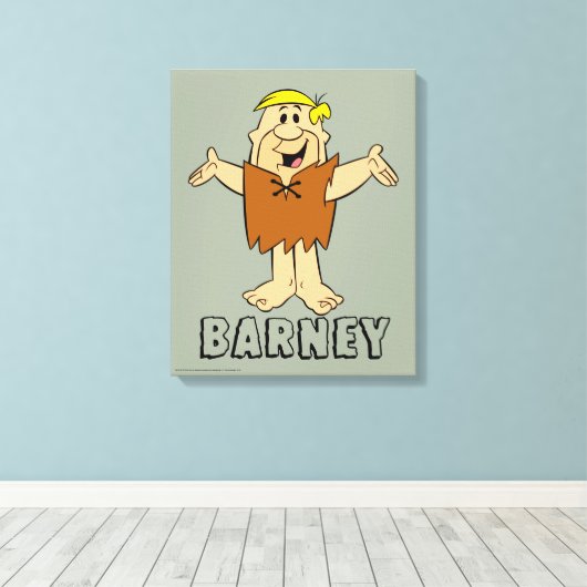 Flintstenen | Barney Rubble Canvas Afdruk (Insitu (Houten vloer))