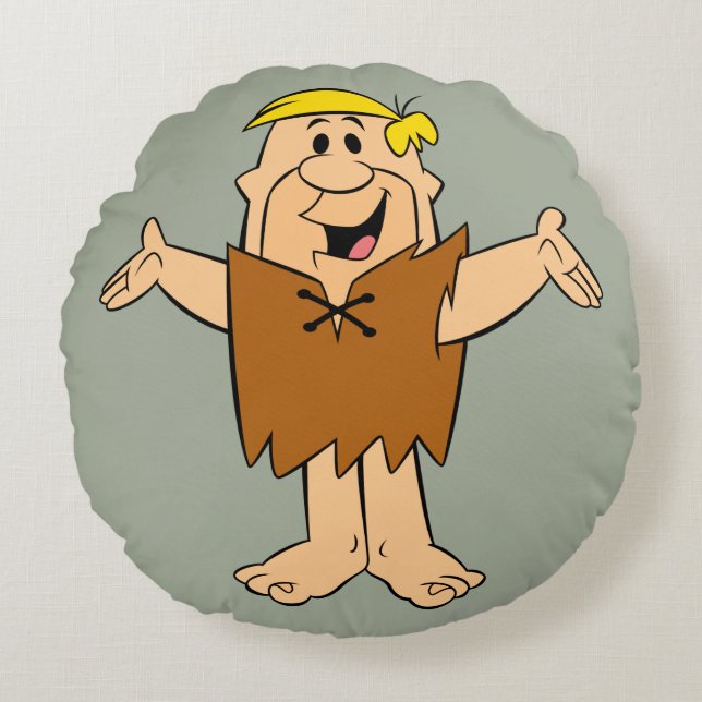 Flintstenen | Barney Rubble Rond Kussen (Voorkant)