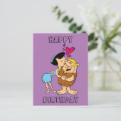 Flintstenen | Betty Kissing Barney Briefkaart (Staand voorkant)