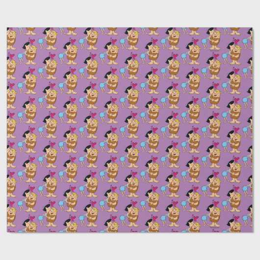 Flintstenen | Betty Kissing Barney Cadeaupapier (Vlak)