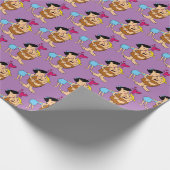 Flintstenen | Betty Kissing Barney Cadeaupapier (Hoek)