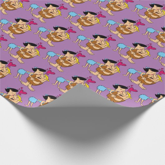 Flintstenen | Betty Kissing Barney Cadeaupapier (Hoek)
