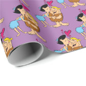 Flintstenen | Betty Kissing Barney Cadeaupapier (Rol Hoek)