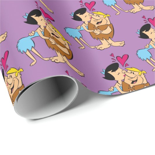 Flintstenen | Betty Kissing Barney Cadeaupapier (Rol Hoek)