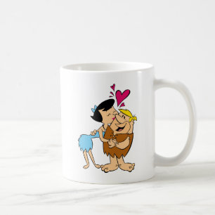 Flintstenen Betty Kissing Barney Koffiemok
