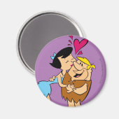 Flintstenen | Betty Kissing Barney Magneet (Voorkant / Achterkant)