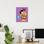 Flintstenen | Betty Kissing Barney Poster (Thuiskantoor)