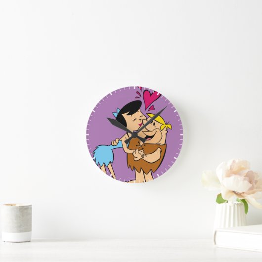 Flintstenen | Betty Kissing Barney Ronde Klok (Huis)