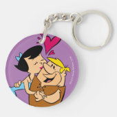 Flintstenen | Betty Kissing Barney Sleutelhanger (Achterkant)