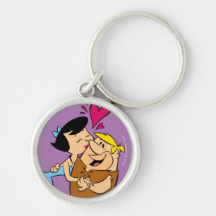 Flintstenen   Betty Kissing Barney Sleutelhanger