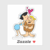 Flintstenen | Betty Kissing Barney Sticker (Vel)