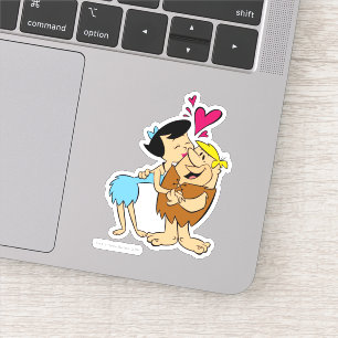 Flintstenen   Betty Kissing Barney Sticker