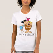 Flintstenen | Betty Kissing Barney T-shirt (Voorkant)